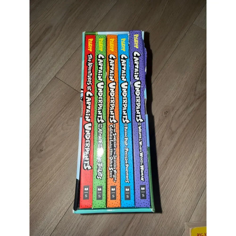 Captain Underpants Colossal Color Collection 5 Novels by Dav Pilkey Hardcover